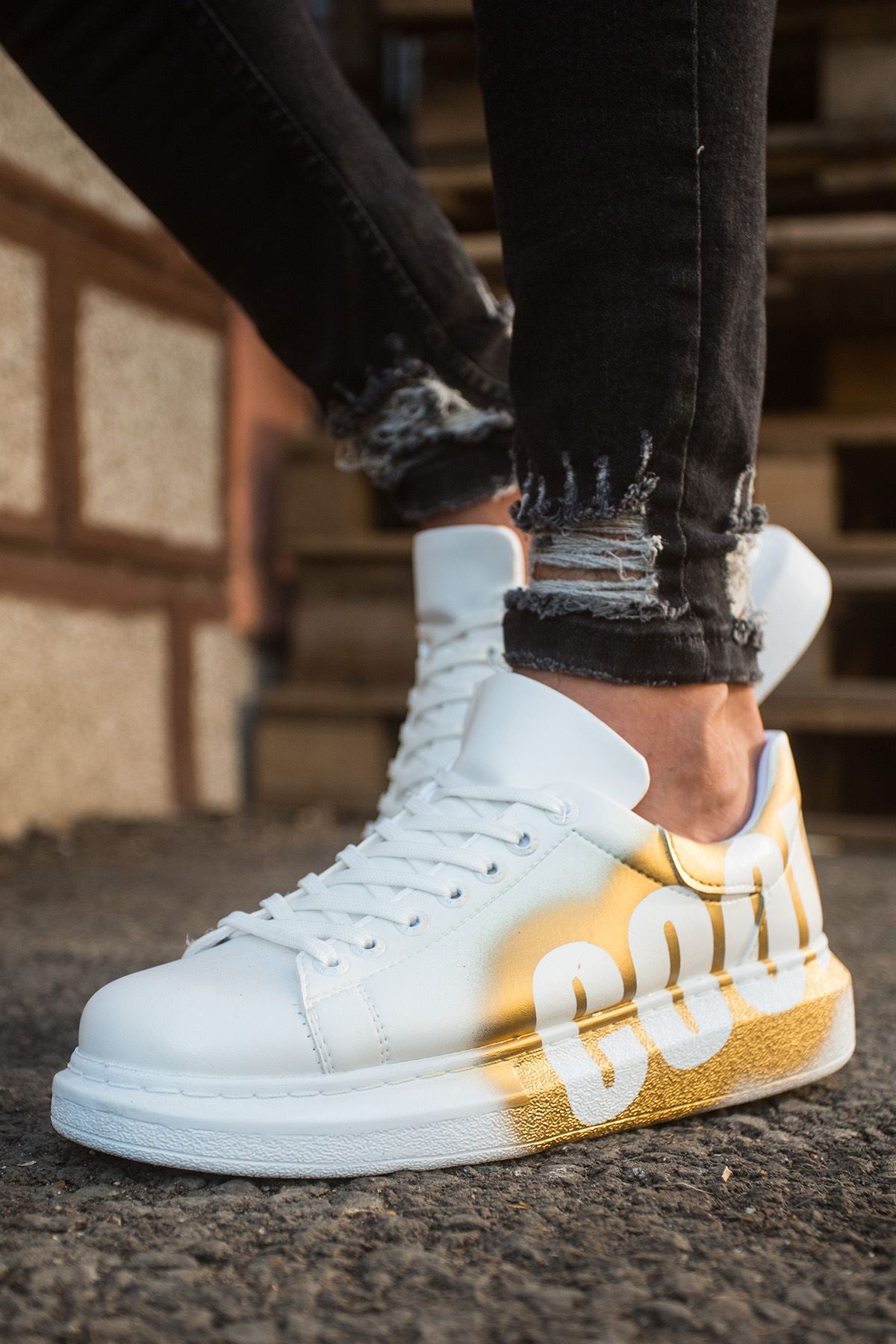 CH254 - CBT Pittura Erkek Ayakkabı 429 BEYAZ / SARI COOL