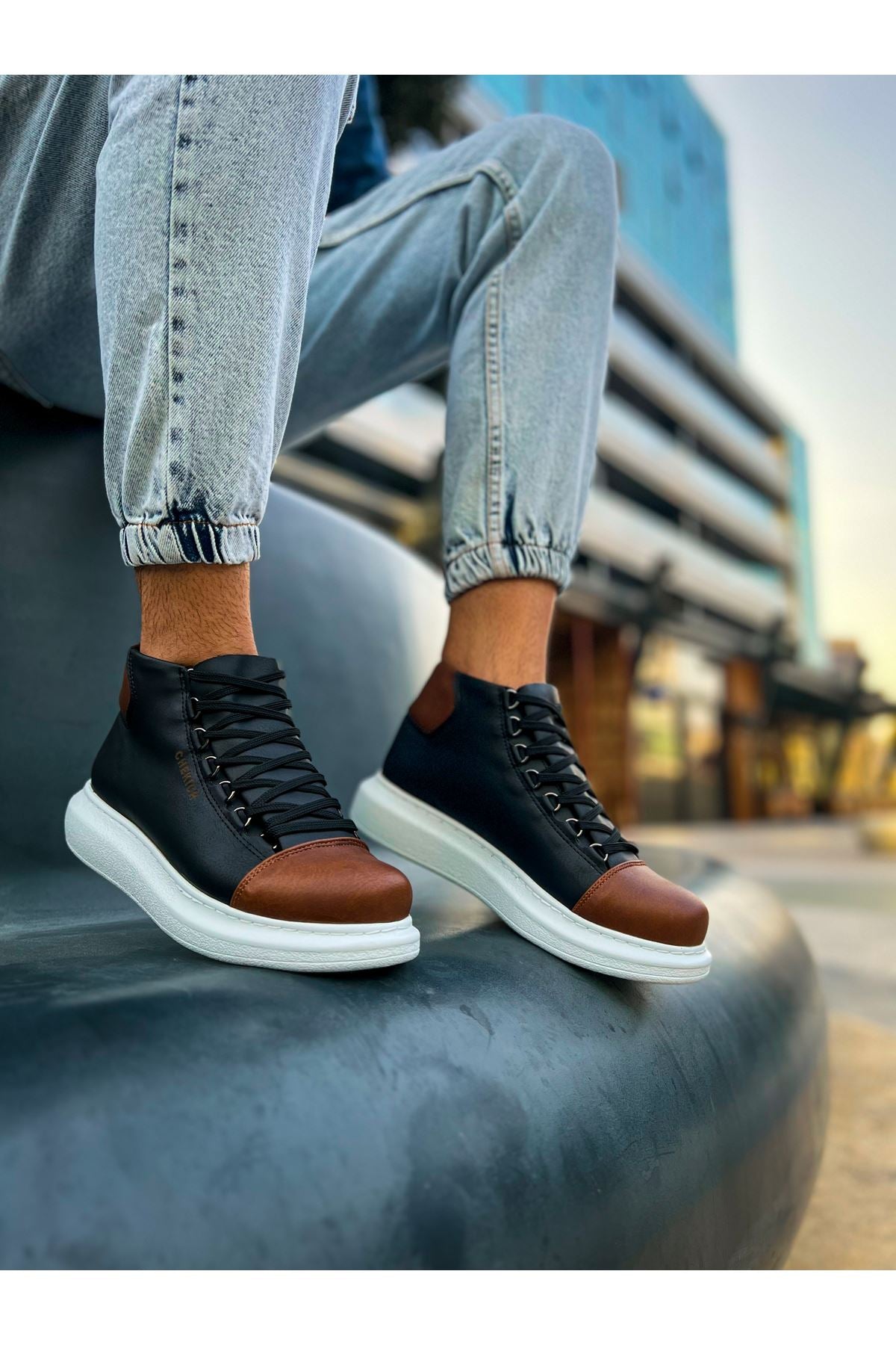 CH258 - GBT Roma Colourful Erkek Bot SIYAH/TABA