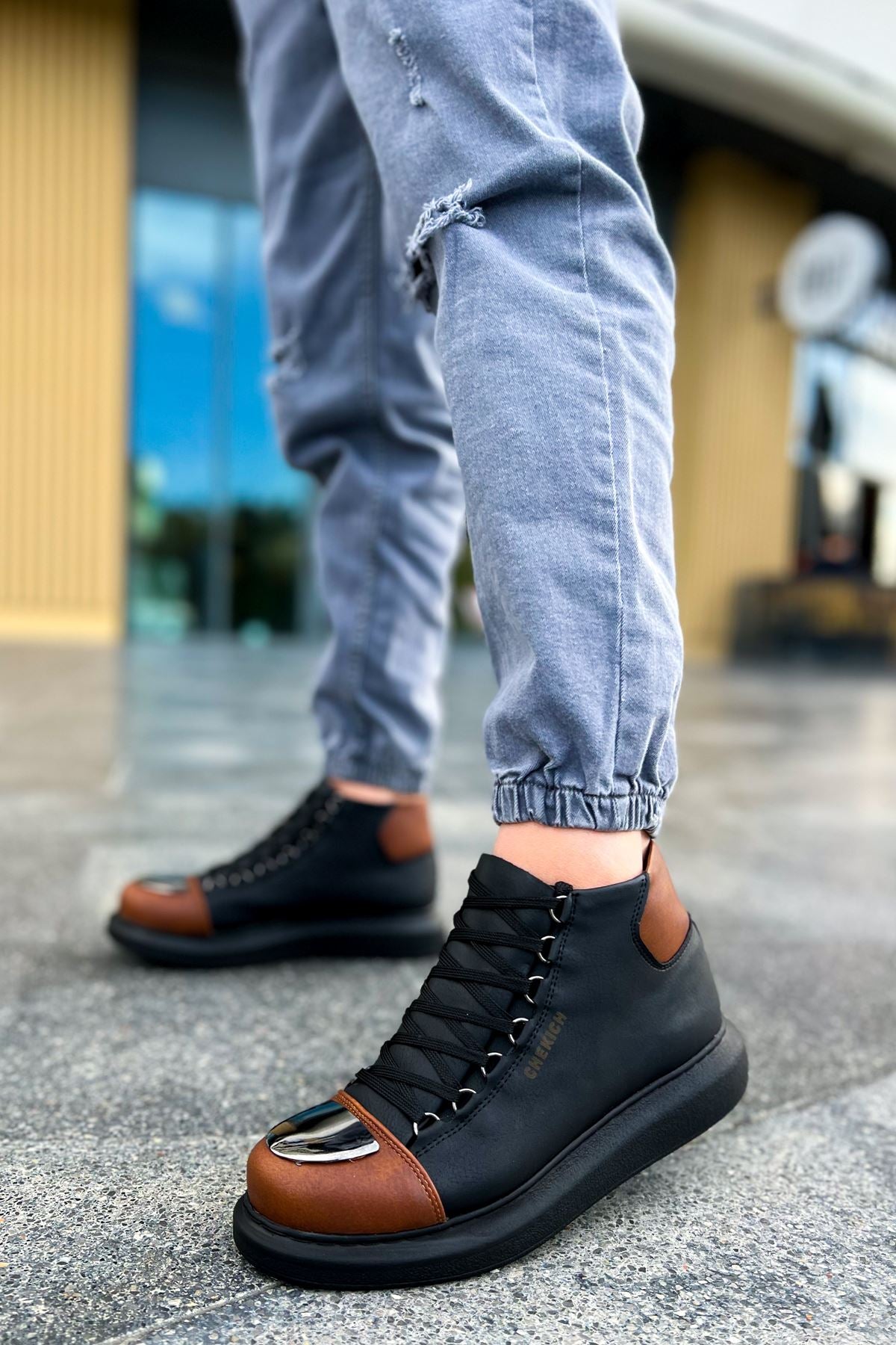 CH267 - GST Roma Mirror Erkek Bot SIYAH/TABA