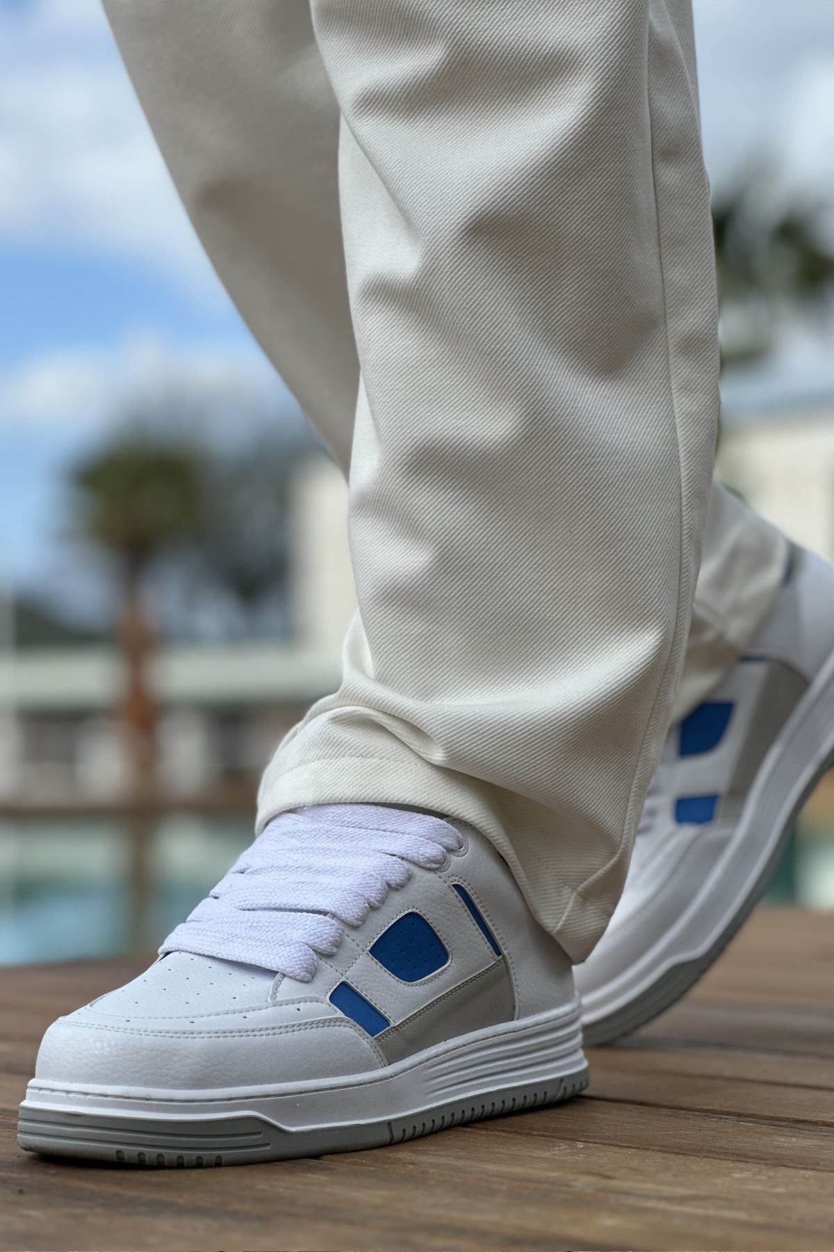 CH2410 - CBT Avax Erkek Spor Ayakkabı BEYAZ/MAVI