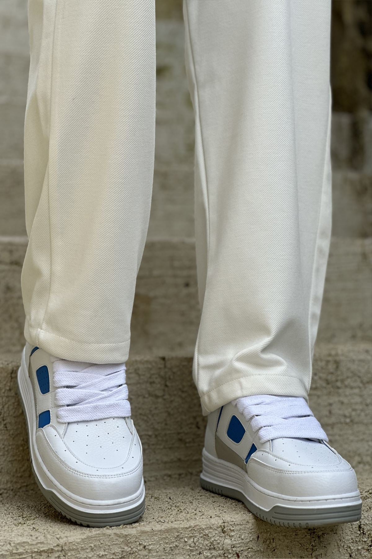 CH2410 - CBT Avax Erkek Spor Ayakkabı BEYAZ/MAVI