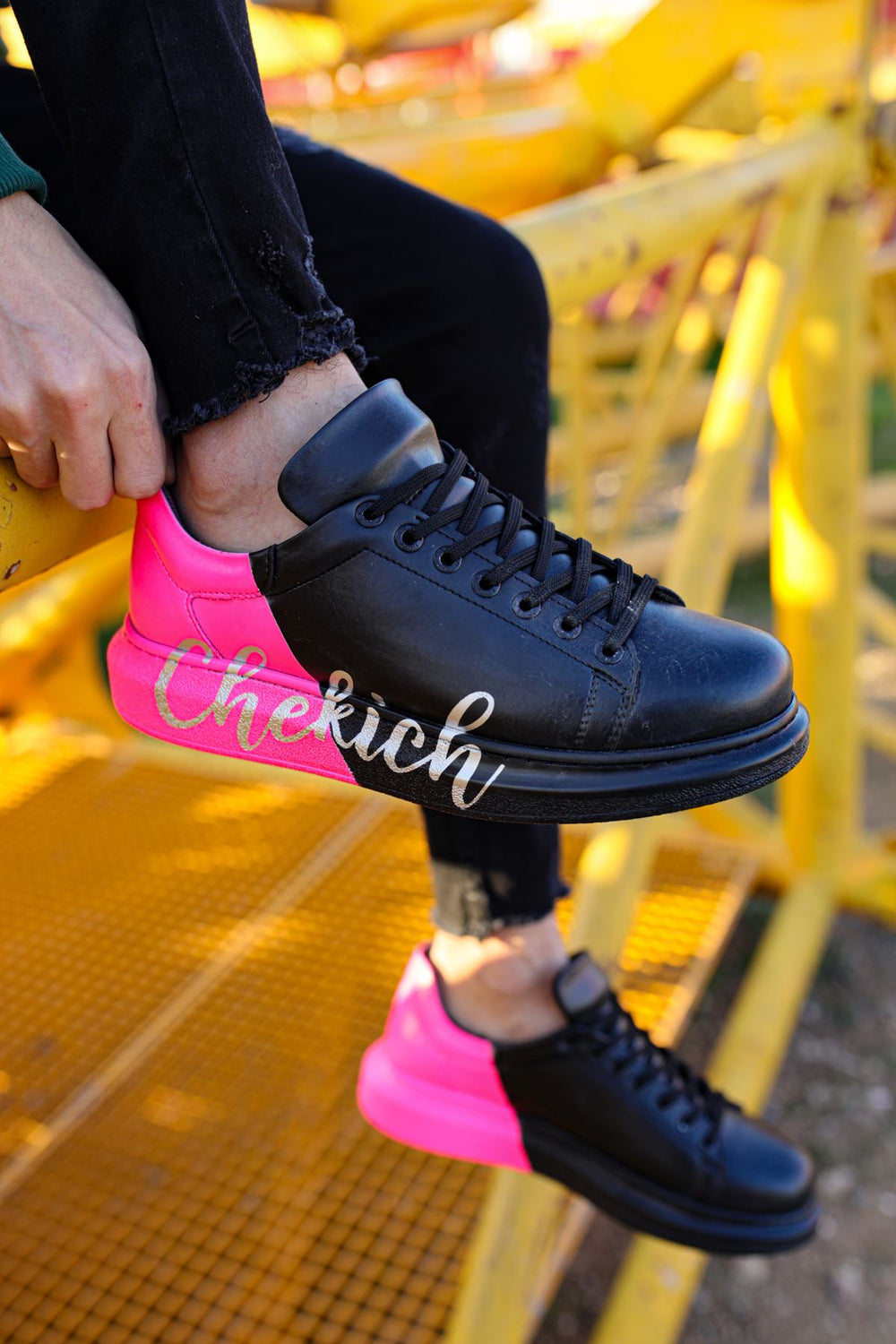 CH254 CST Pittura Erkek Ayakkabı 477 SİYAH / PEMBE CHEKICH