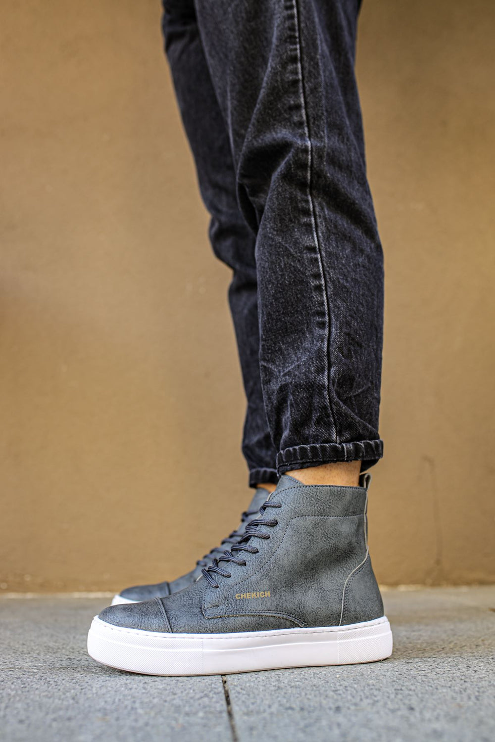 CH029 CBT Vulcanized Lace Up Erkek Bot ANTRASIT
