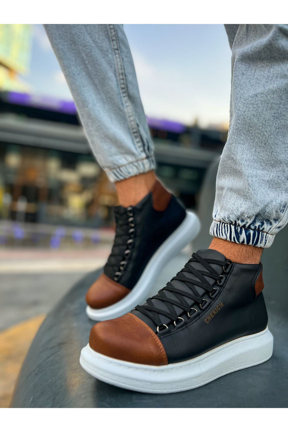 CH258 - GBT Roma Colourful Erkek Bot SIYAH/TABA