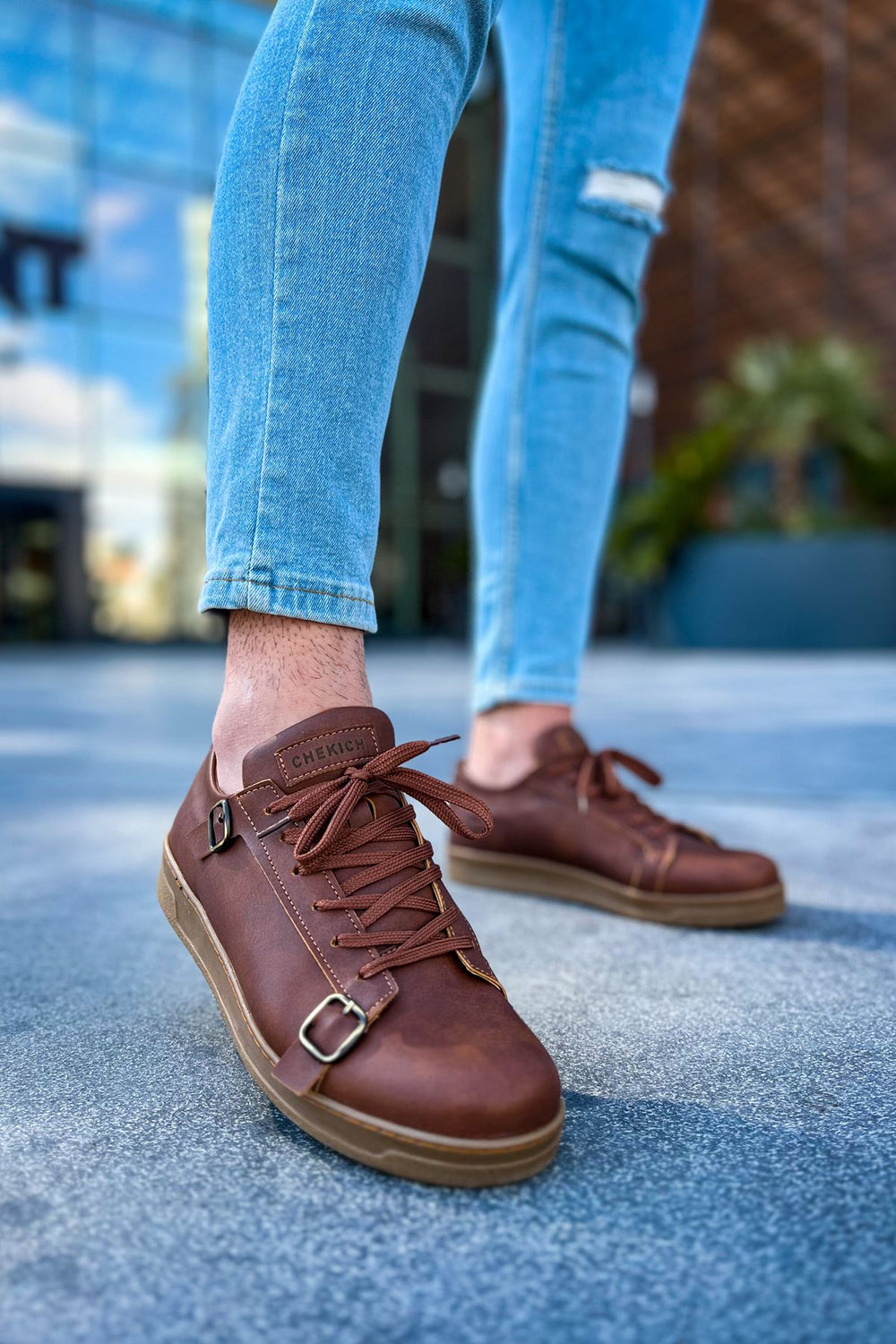 CH191 CKT Side Buckle Erkek Ayakkabı TABA