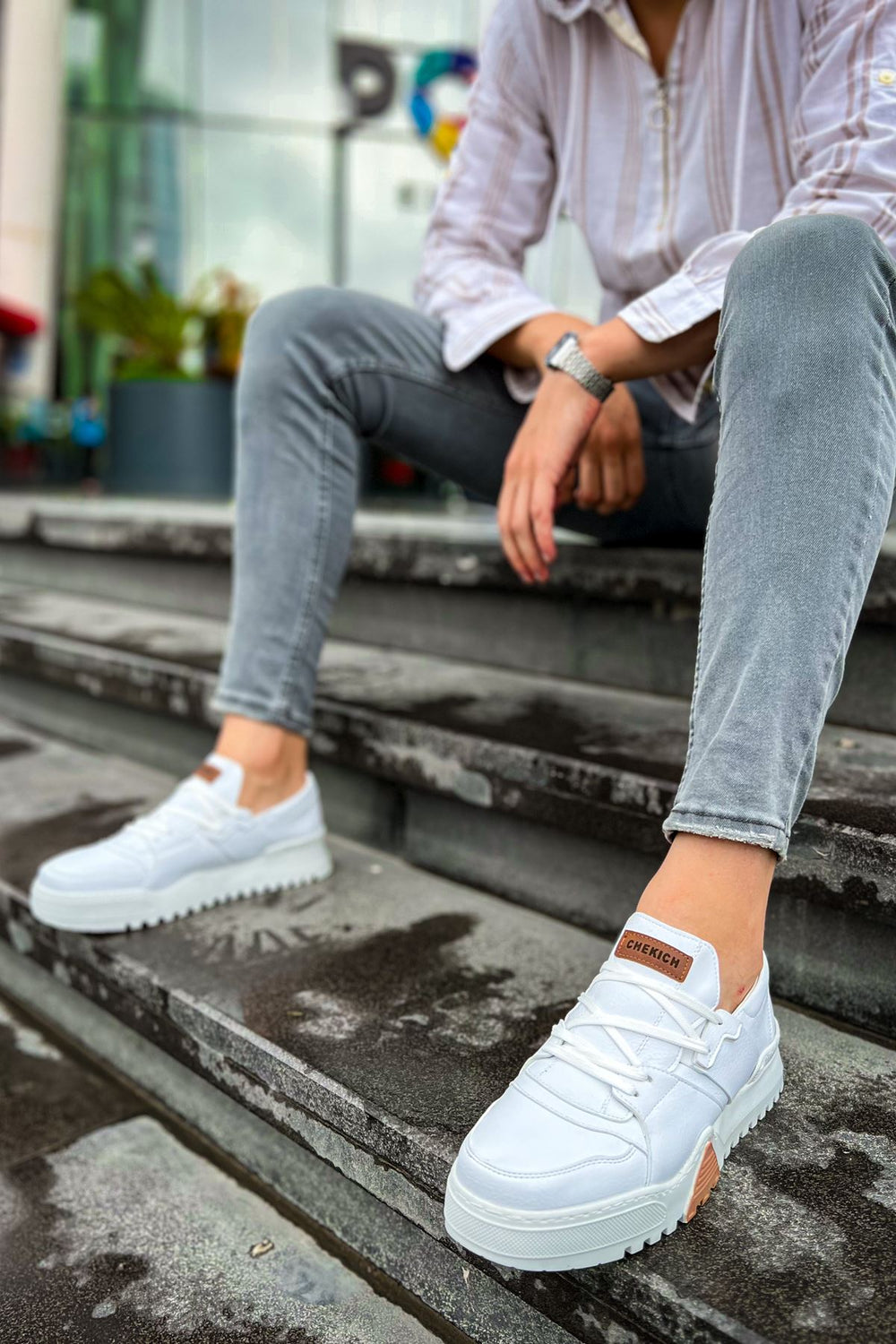 CH067 - GBT Warrem Erkek Ayakkabı BEYAZ / BEYAZ