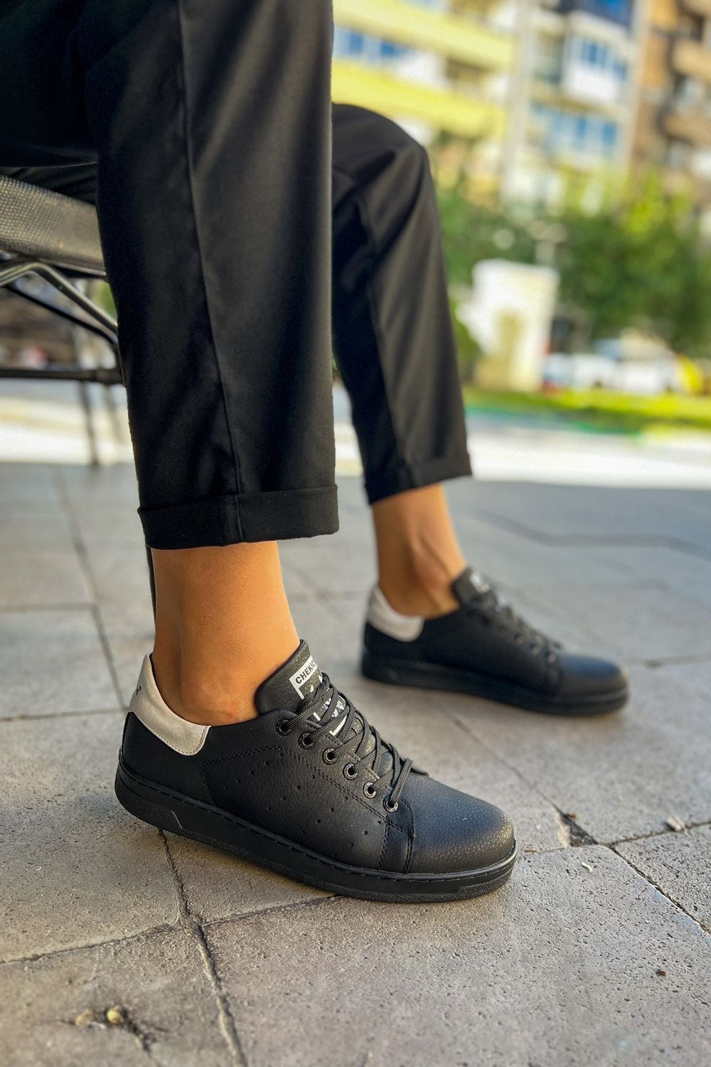 CH981 - CST Tennis Erkek Ayakkabı SIYAH/BEYAZ