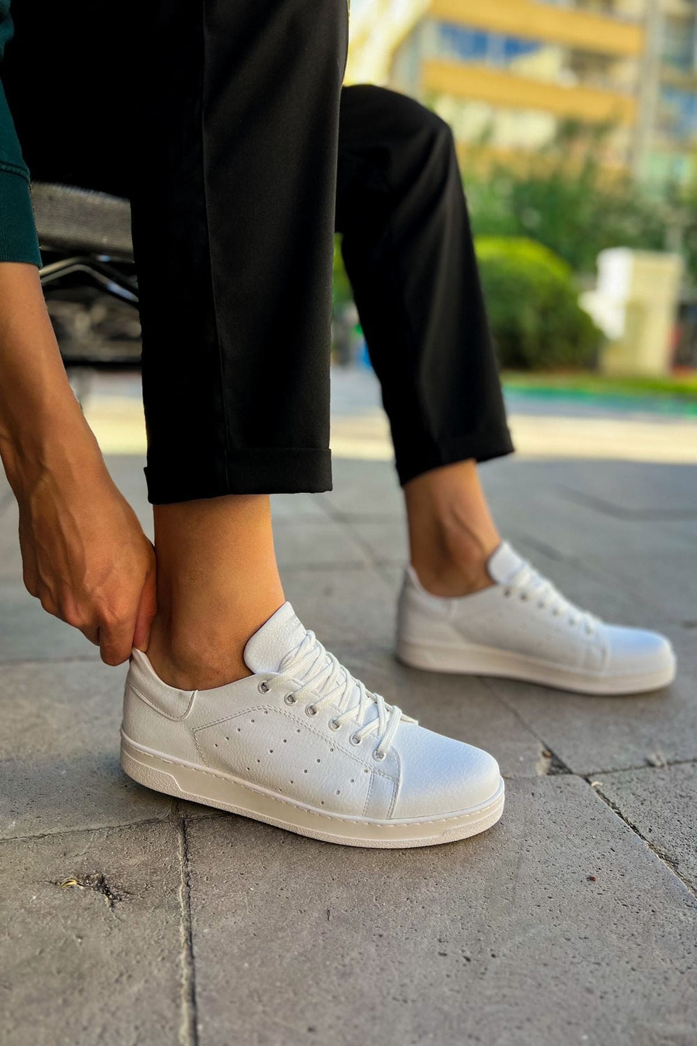 CH981 - CBT Tennis Erkek Ayakkabı BEYAZ