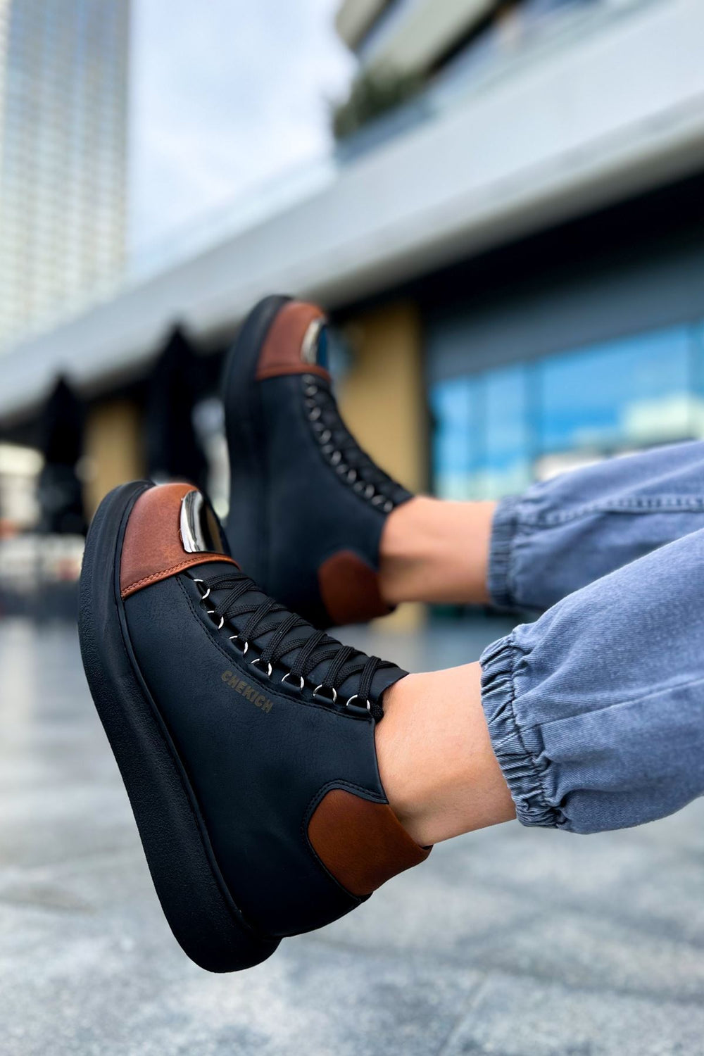 CH267 - GST Roma Mirror Erkek Bot SIYAH/TABA