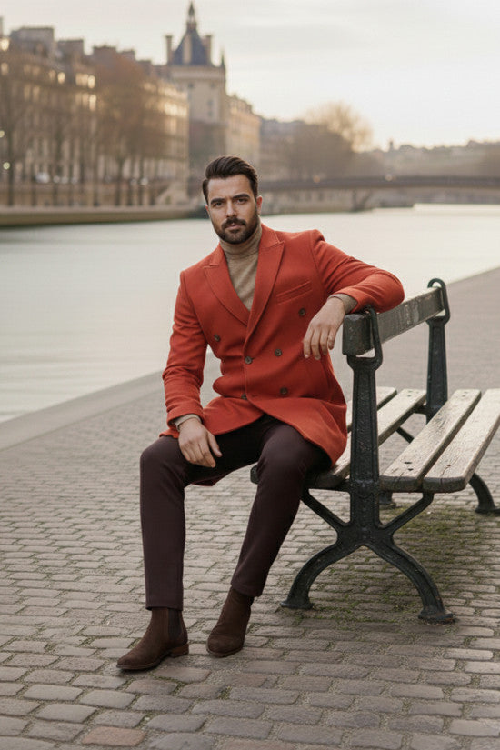 
                  
                    Slim Fit Tile Double Breasted Wool Coat
                  
                