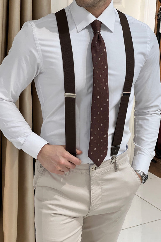 Slim Fit Mono Collar Plaid Beige Jacket