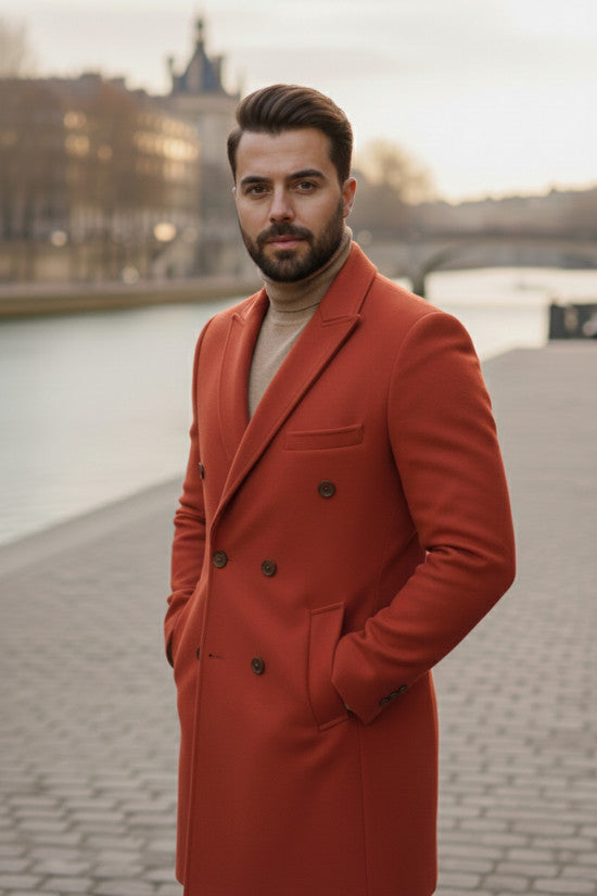 
                  
                    Slim Fit Tile Double Breasted Wool Coat
                  
                