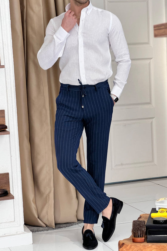 High Quality Slim Fit 100% Pure Linen White Shirt (Premium)