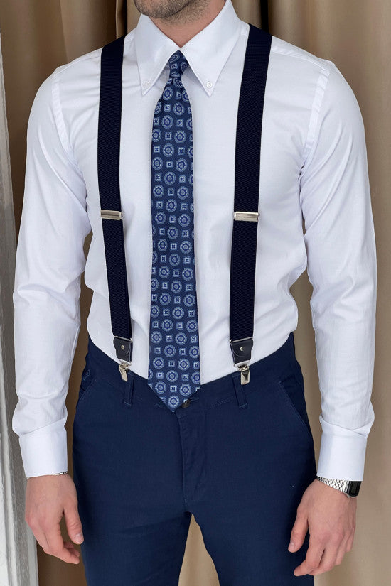 Special Design Slim Fit Mono Collar Self Patterned Knitted Blue Jacket