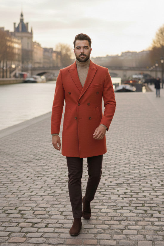 
                  
                    Slim Fit Tile Double Breasted Wool Coat
                  
                