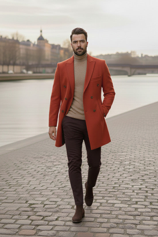 
                  
                    Slim Fit Tile Double Breasted Wool Coat
                  
                