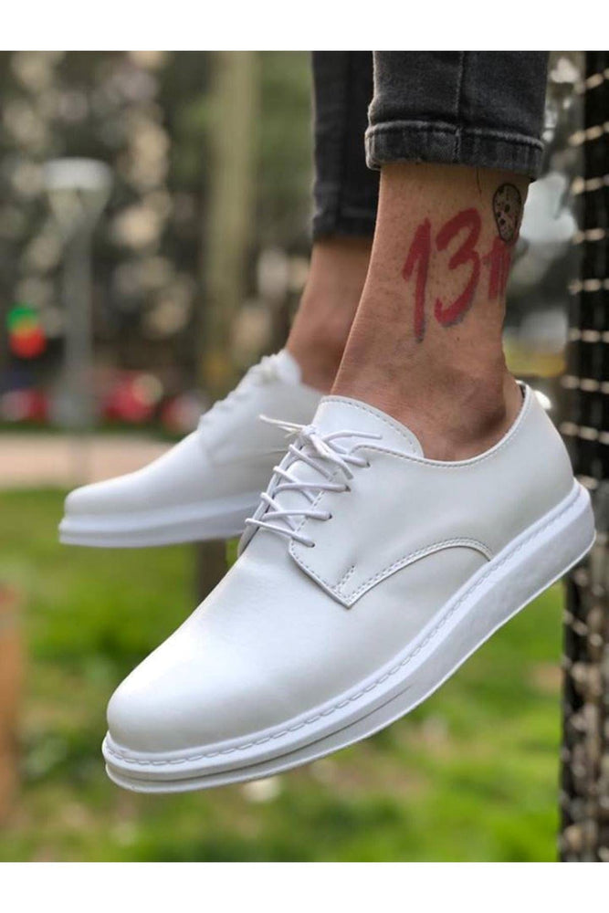 
                  
                    Men's Lace-up White Shoes ch003 - OUTFITLIFT
                  
                