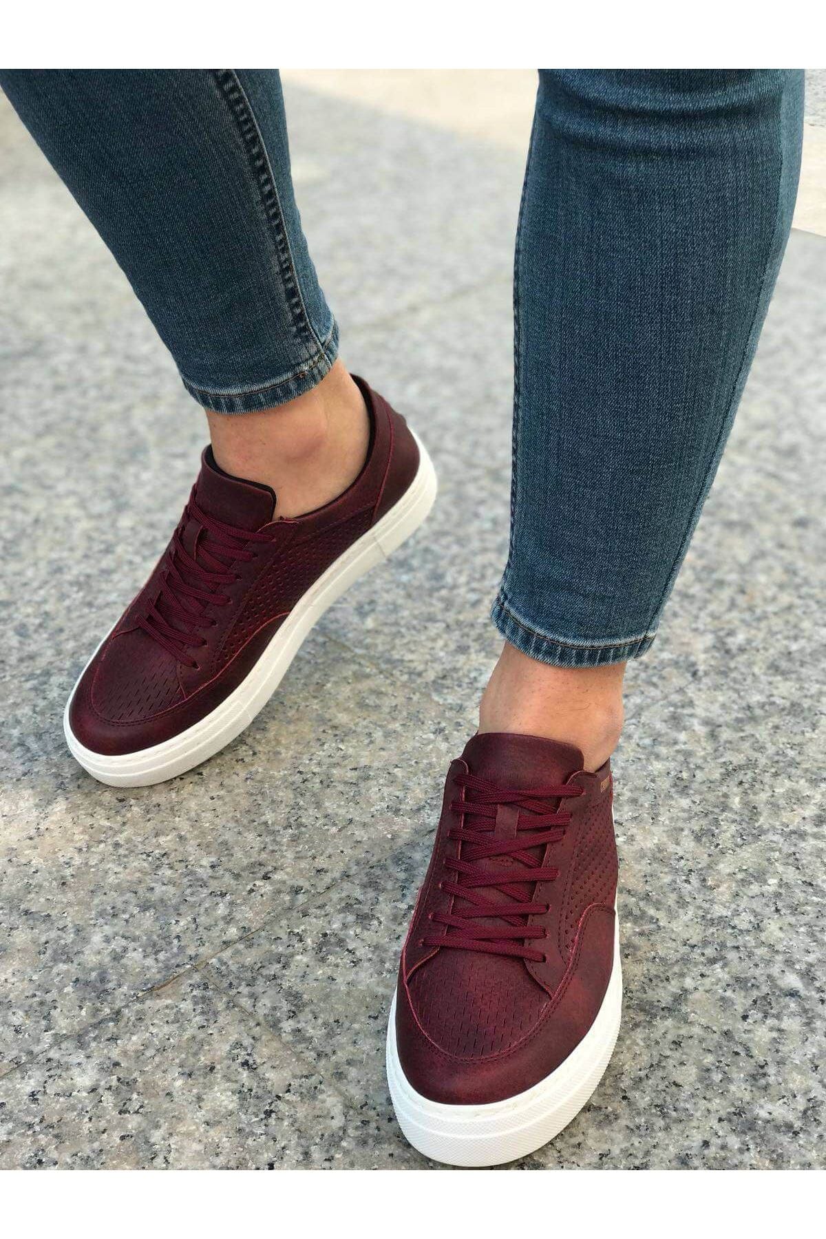 
                  
                    Men's Lace-up Claret Red Shoes ch015 - OUTFITLIFT
                  
                