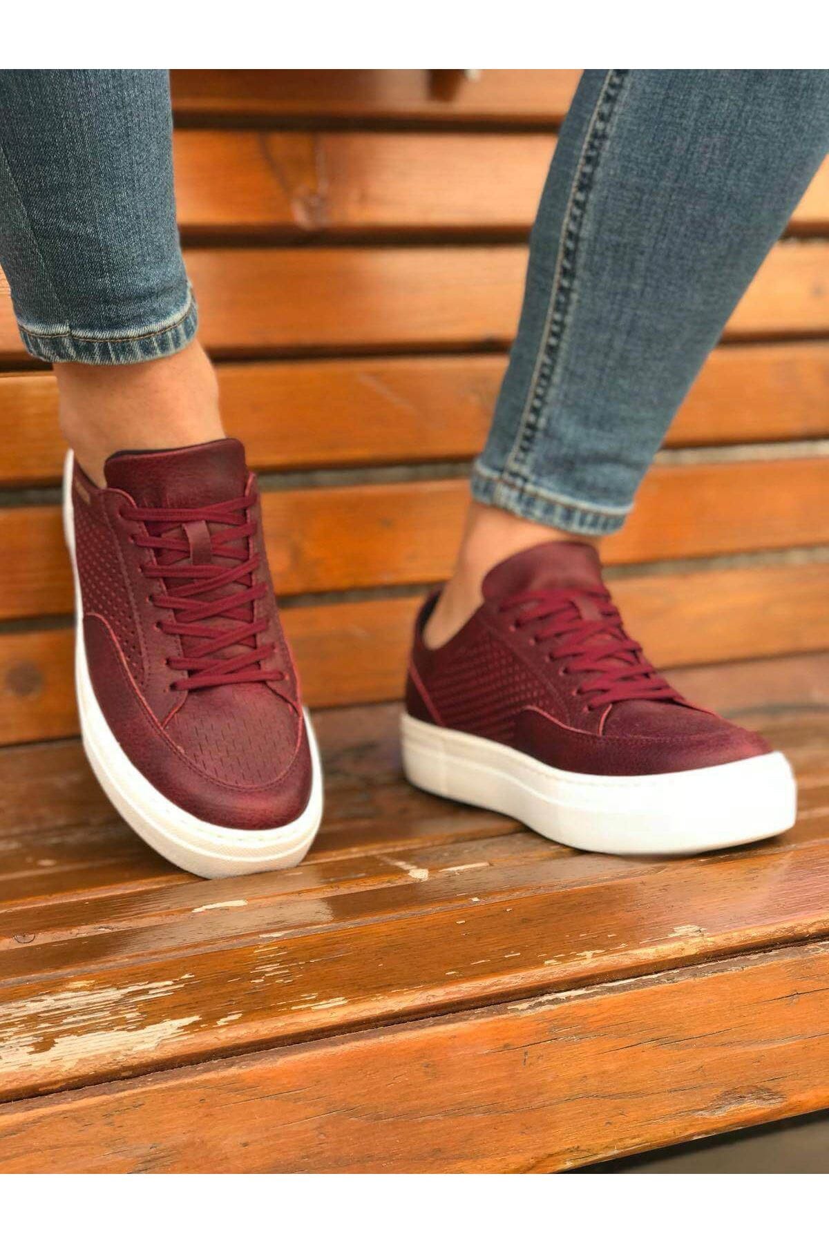 
                  
                    Men's Lace-up Claret Red Shoes ch015 - OUTFITLIFT
                  
                