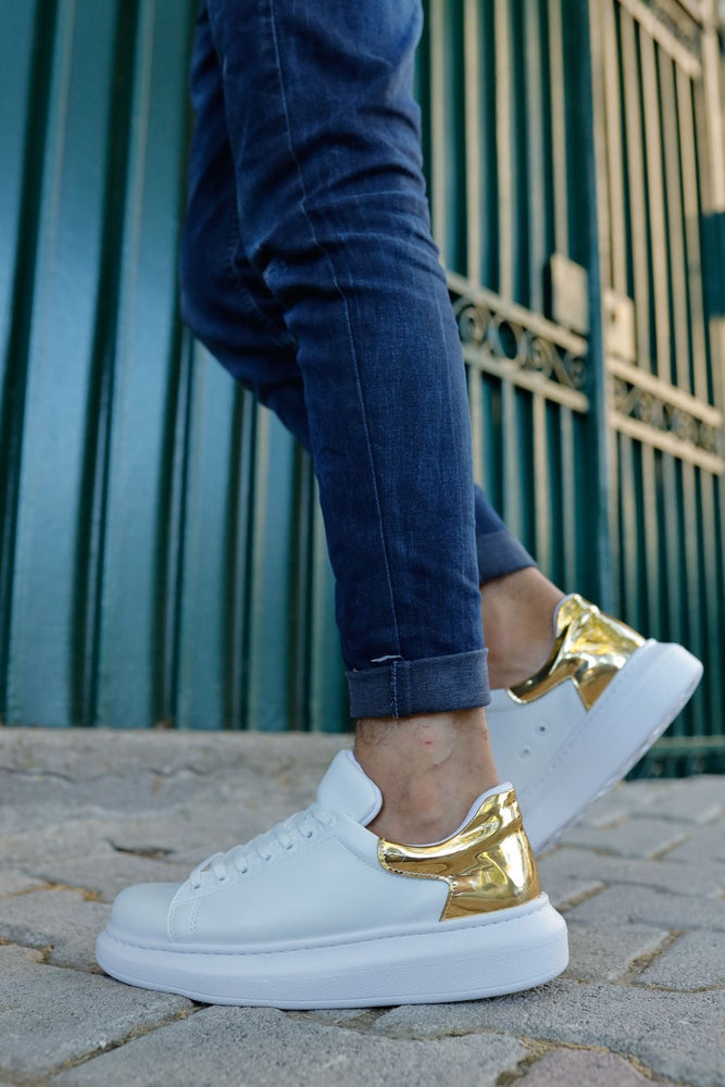 
                  
                    Chekich Men's Lace-up White Gold Sport Shoes ch259
                  
                