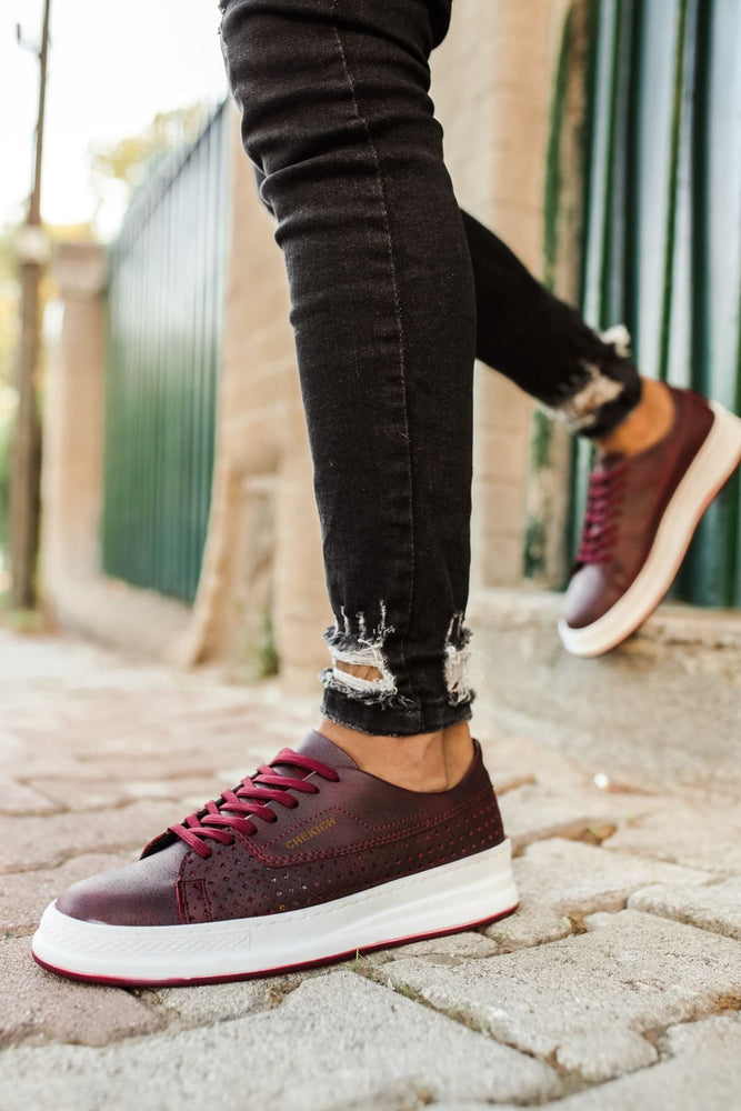 
                  
                    Chekich Men's Lace-up Claret Red Shoes ch043 - OUTFITLIFT
                  
                