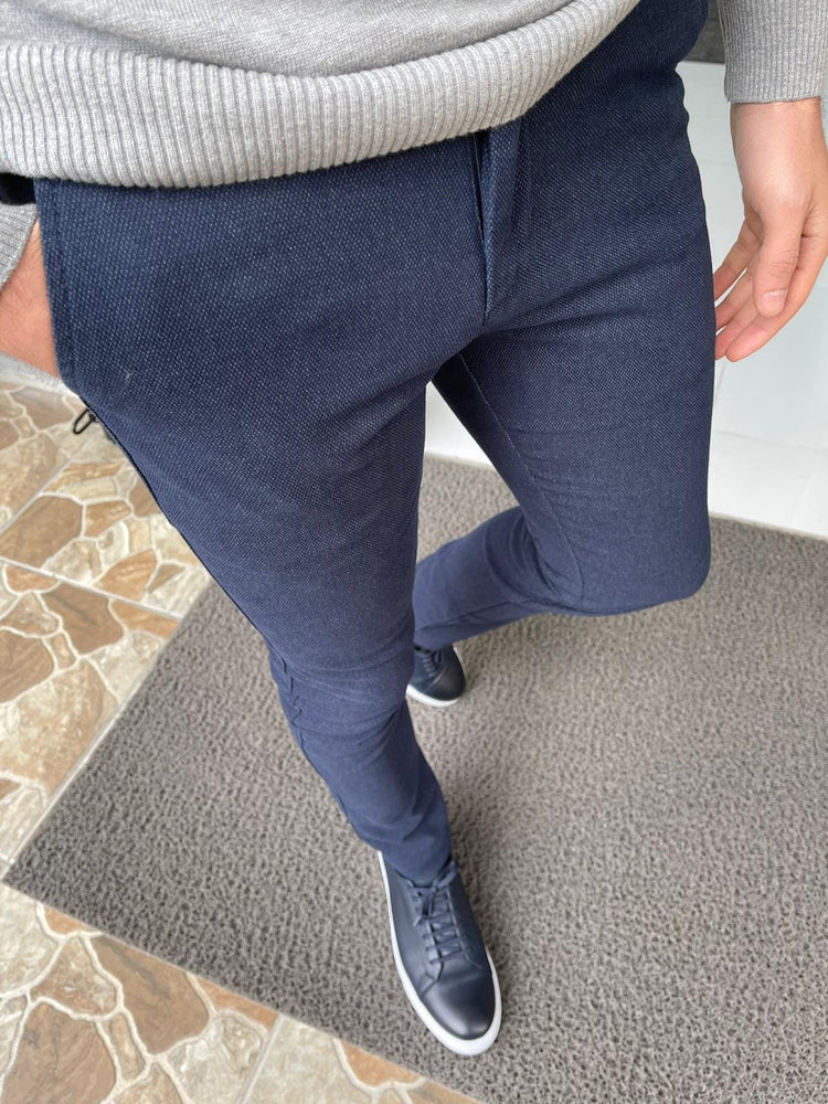 
                  
                    Slim Fit Navy Blue Dress Pants - OUTFITLIFT
                  
                