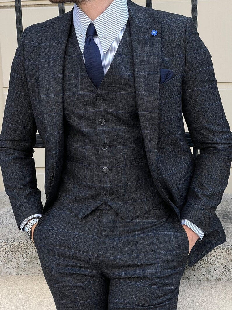 
                  
                    Slim Fit Mens Business Wool Suit Black
                  
                